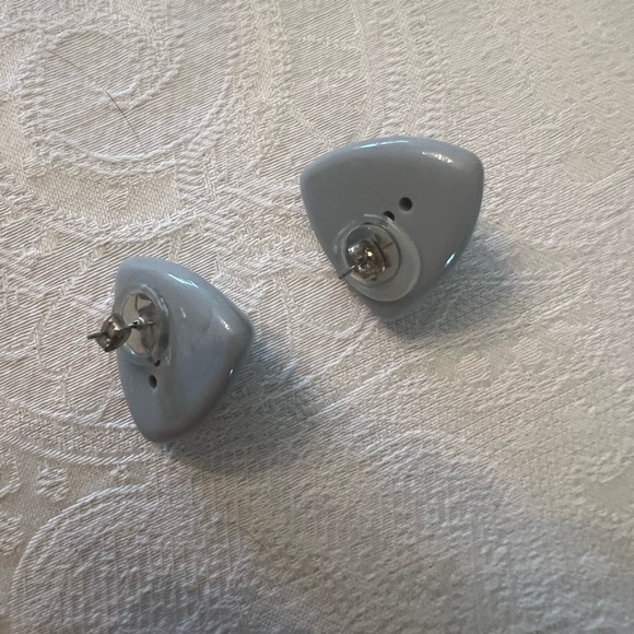 VINTAGE Gray Beaded Necklace And Earrings - Picture 3 of 4